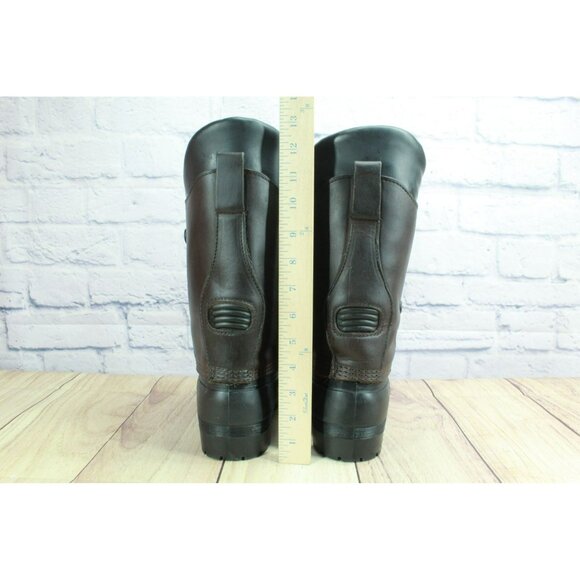 LL Bean Women’s Brown Leather Waterproof Insulated Duck Boots Size 7 - Picture 6 of 9